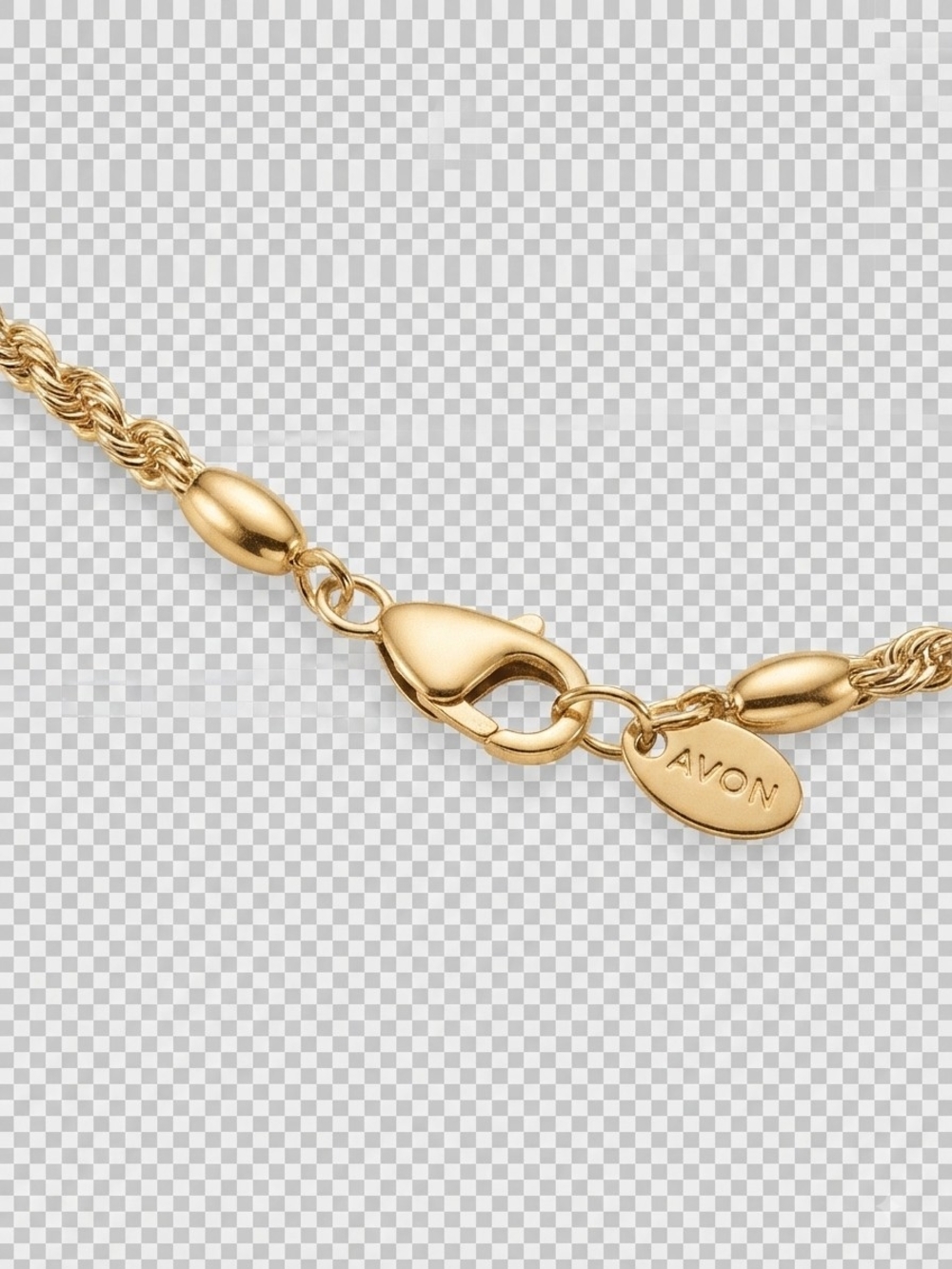 1995 Avon Gold Tone Rope Chain Bracelet 8" Classic Layering Jewelry - Picture 7 of 7